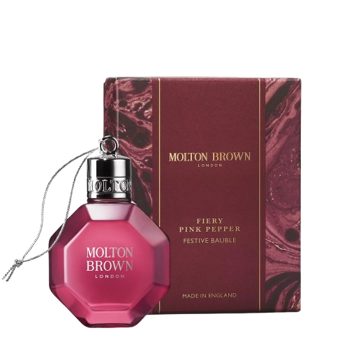 MOLTON BROWN Fiery Pink Pepper Bath & Shower Gel Festive Bauble 75 ml - Гель для ванни та душу "Рожевий перець" - фото №1